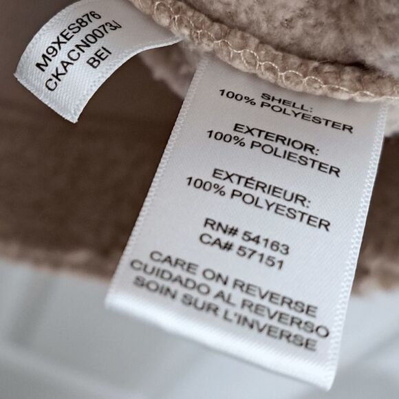 Calvin Klein Teddy Bear Full Zip Sherpa Jacket size Medium - Picture 8 of 9